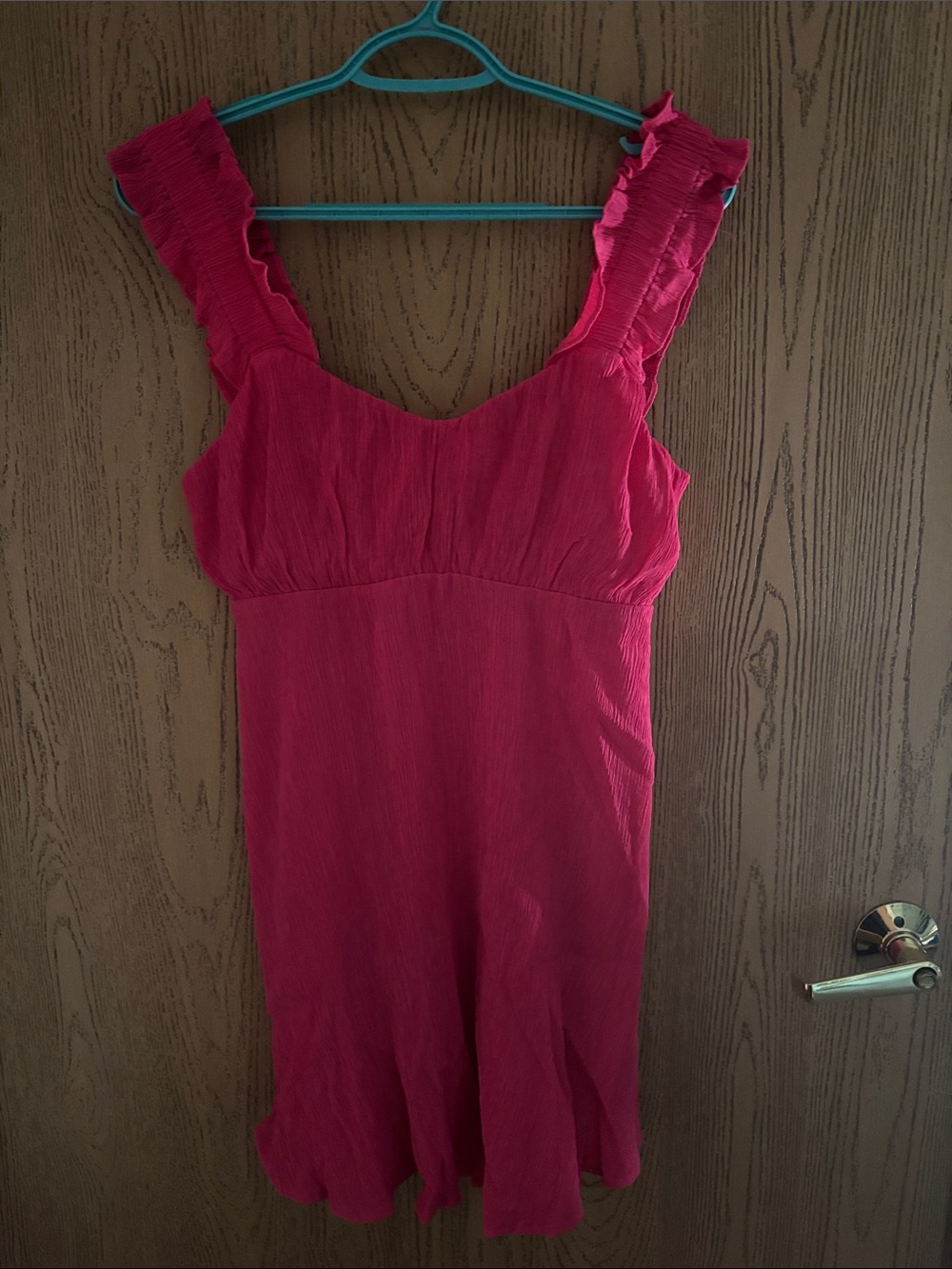 Blu Pepper Hot Pink Ruffled Strap Sundress